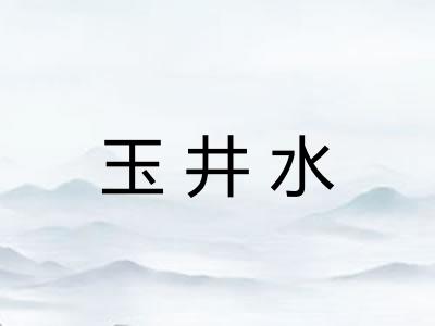 玉井水