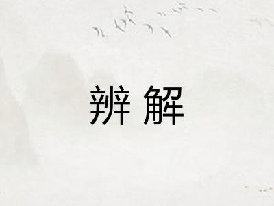 辨解