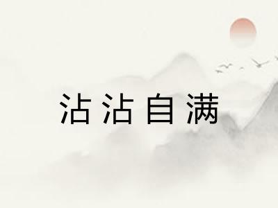沾沾自满
