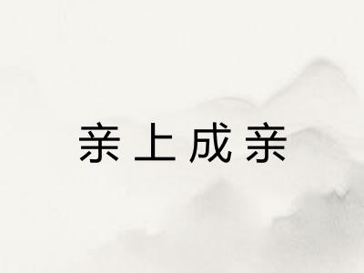 亲上成亲