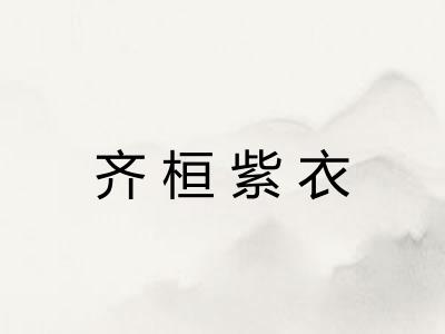齐桓紫衣