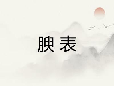 腴表
