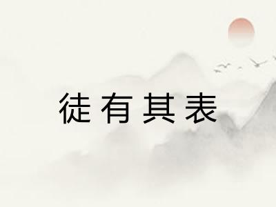 徒有其表