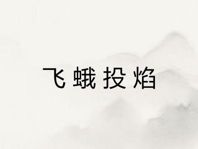 飞蛾投焰