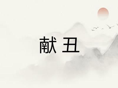 献丑