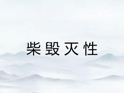 柴毁灭性
