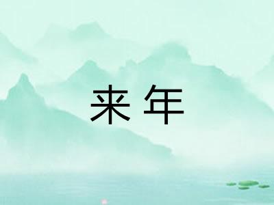 来年