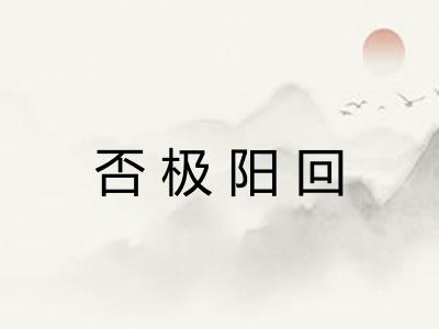 否极阳回