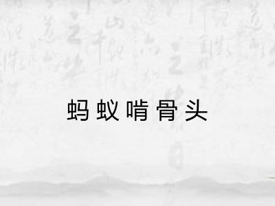蚂蚁啃骨头
