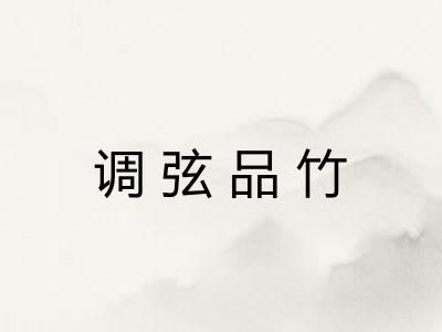 调弦品竹