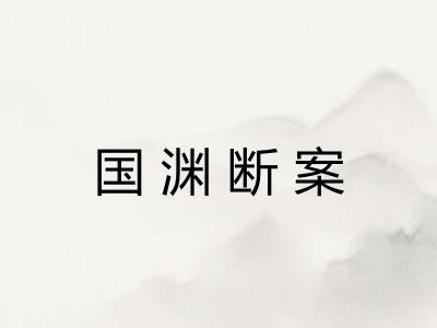 国渊断案