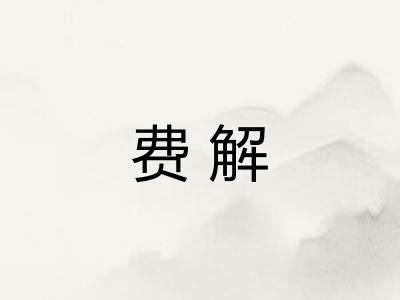 费解