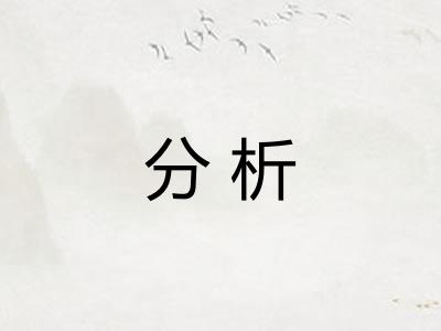 分析