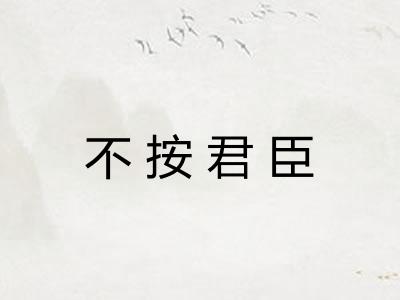 不按君臣