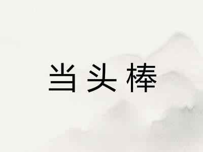 当头棒