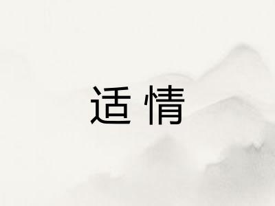 适情
