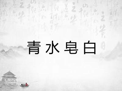 青水皂白