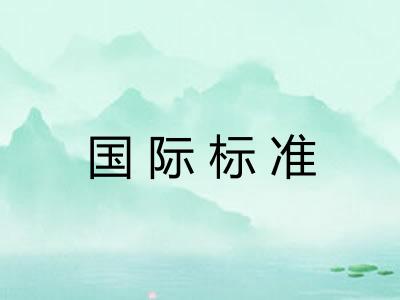 国际标准