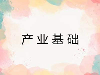 产业基础 产业基础