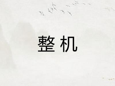 整机