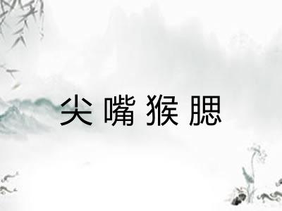 尖嘴猴腮 尖嘴猴腮