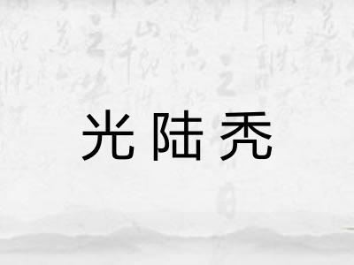 光陆秃