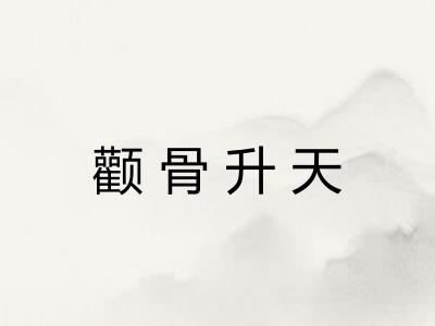 颧骨升天