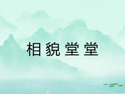 相貌堂堂