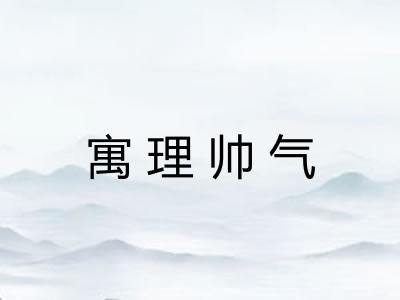 寓理帅气