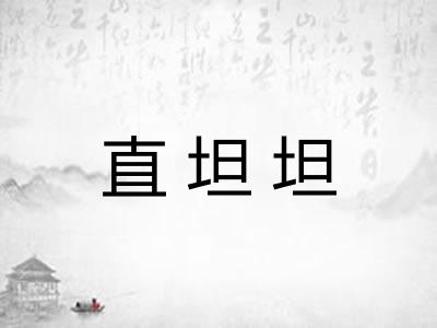 直坦坦