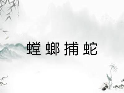 螳螂捕蛇