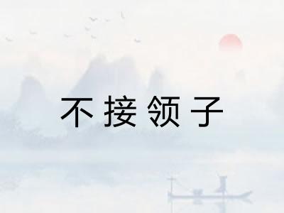不接领子