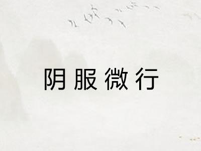 阴服微行