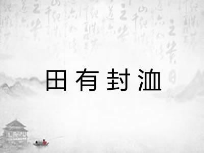 田有封洫