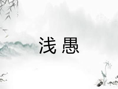 浅愚