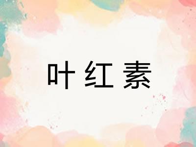 叶红素