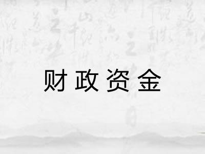 财政资金