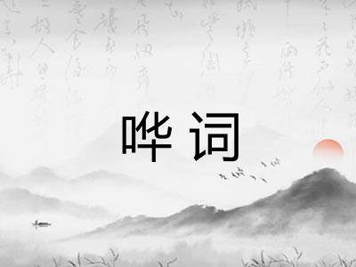 哗词