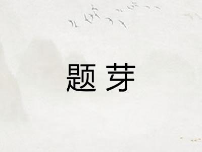 题芽