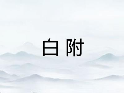 白附