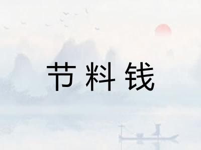 节料钱