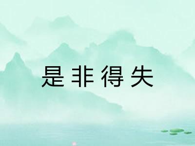 是非得失