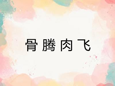 骨腾肉飞