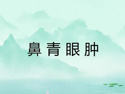 鼻青眼肿