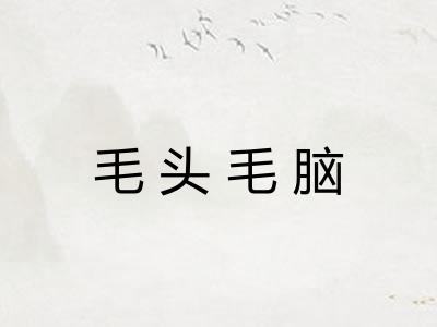 毛头毛脑