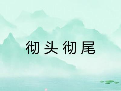 彻头彻尾
