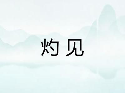 灼见