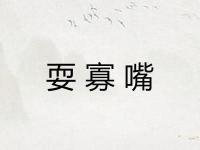 耍寡嘴