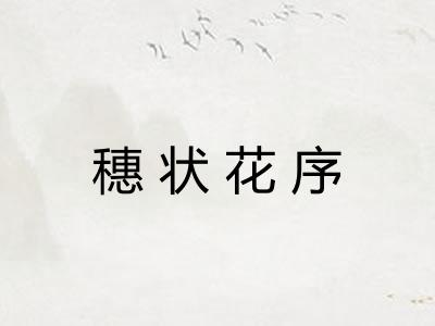 穗状花序