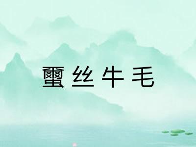 蠒丝牛毛